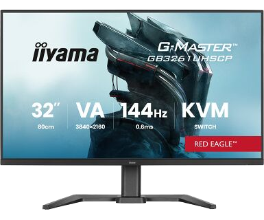 Moniteur LCD iiyama G-MASTER GB3261UHSCP-B1. Taille de l'&eacute;cran: 80 cm (31.5"), R&eacute;solution de l'&eacute;cran: 3840 x 2160 pixels, Type HD: 4K Ultra HD, Technologie d'affichage: LED, Temps de r&eacute;ponse: 0,6 ms, Format d'image: 16:9, Angle de vision horizontal: 178&deg;, Angle de vision vertical: 178&deg;. Haut-parleurs int&eacute;gr&eacute;s. Concentrateur USB int&eacute;gr&eacute;, Version du concentrateur USB: 3.2 Gen 1 (3.1 Gen 1). Montage VESA, R&eacute;glage de la hauteur. Couleur du produit: Noir