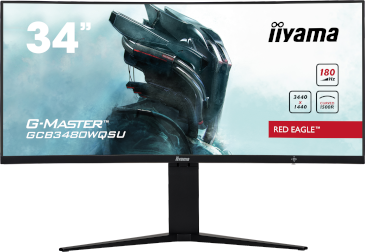 Moniteur LCD IIYAMA G-MASTER GCB3480WQSU-B1 180Hz &Eacute;cran incurv&eacute; - 21:9 - Noir mat - 86,4 cm (34") Viewable - Vertical Alignment (VA) - LED R&eacute;tro&eacute;clairage - R&eacute;solution 3440 x 1440 - FreeSync Premium Pro - 420 cd/m&sup2; - 400 &micro;s - Hauts-Parleurs - HDMI - DisplayPort - Hub USB
