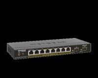 Commutateur Ethernet Netgear GS310TP 8 Ports G&eacute;rable - 4 Couche support&eacute;e - Modulaire - Paire torsad&eacute;e, Fibre Optique - Bureau, Fixation au mur, Sous table
