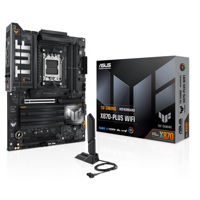 Carte M&egrave;re Asus TUF GAMING X870-PLUS WIFI ATX - Socket AM5 - X870 - 4 x DDR5 - 4 x M.2 - USB4 (40Gbps) - 1 x PCI-Express 5.0 16x - LAN 2.5 GbE - Wi-Fi 7