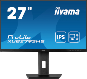 Ecran Plat 27" IIYAMA ProLite XUB2793HS-B6 27" Class Full HD - 16:9 - Noir mat - 68,6 cm (27") Viewable - Technologie IPS - LED R&eacute;tro&eacute;clairage - R&eacute;solution 1920 x 1080 - 16,7 Millions de Couleurs - Adaptive Sync - 250 cd/m&sup2; - 1 msMPRT - 100 Hz Refresh Rate - HDMI - DisplayPort