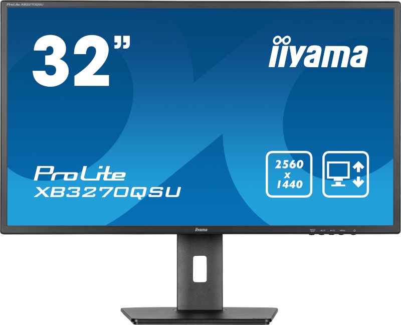 Moniteur LED iiyama ProLite XB3270QSU-B1 32" Class WQHD - 16:9 - Noir mat - 80 cm (31,5") Viewable - Technologie IPS - LED R&eacute;tro&eacute;clairage - R&eacute;solution 2560 x 1440 - 1,07 milliards de couleurs - Adaptive Sync - 250 cd/m&sup2; - 3 ms - 100 Hz Refresh RateHauts-Parleurs - HDMI - DisplayPort - Compatibilit&eacute; VESA - Hub USB